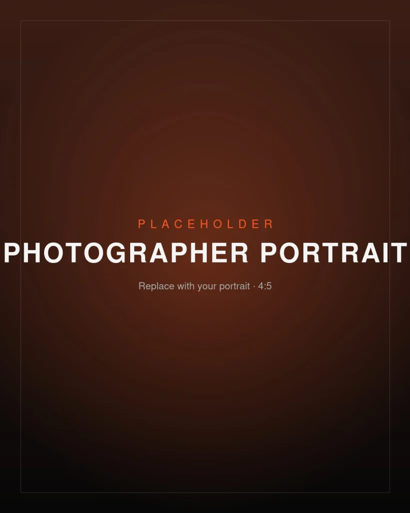Placeholder portrait of the photographer