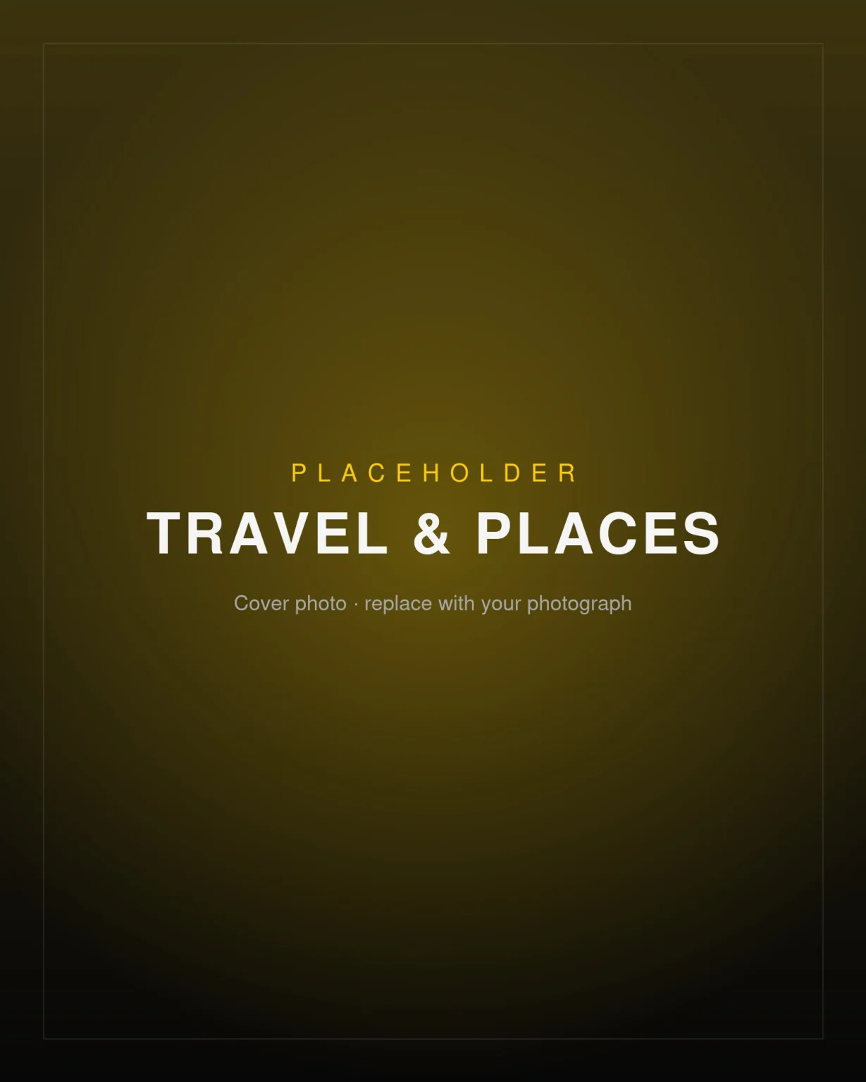 Placeholder cover – Travel & Places